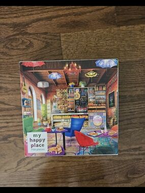 My Happy Place 750-Piece Jigsaw Puzzle - Colorful Cafe Scene